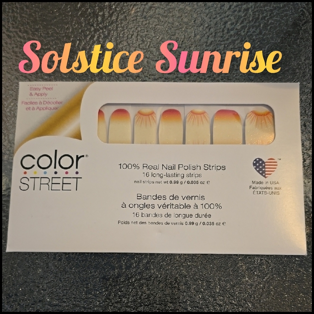 Color Street Retired "Solstice Sunrise" Nail Strips - NWT